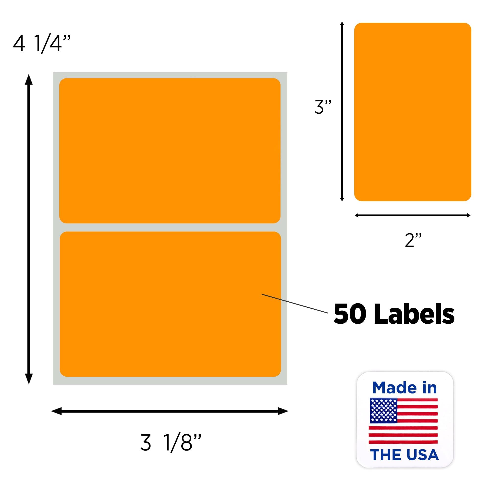 Amazon | ChromaLabel 2 x 3インチ 永久 長方形 カラーコード 在庫